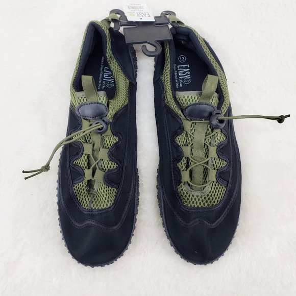 Men size 13 Aqua Water Shoes Army Green/ Black Quick Dry - Picture 2 of 8